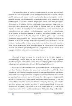 TCC et Trouble du Comportement Alimentaire
