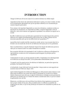 L'impact des télévisions étragères sur la population du grand Katanga