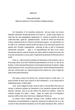 La protection des humanitaires et des journalistes en zones de conflit