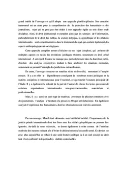 La protection des humanitaires et des journalistes en zones de conflit