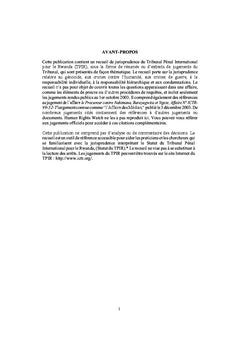 Doctrine et droit jurisprudentiel sur le crime de génocide