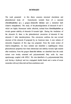 Conversion photochimique de l'almazole D en almazole C