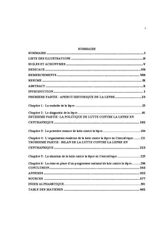 La lutte contre la lèpre en Centrafrique de 1931 à 2008
