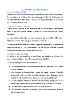 Association entre surpoids/obésité et la réactivité cutanée aux patch