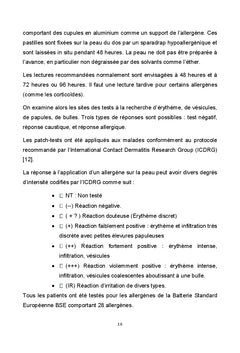 Association entre surpoids/obésité et la réactivité cutanée aux patch