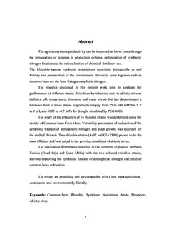 Caractérisation biochimique et moléculaire des rhizobia