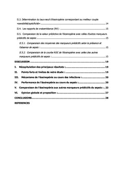 Éosinopénie et Sepsis