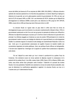 La Performance du Système Fiscal Camerounais au Scanner