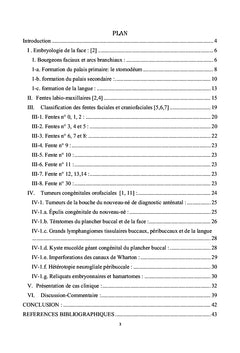 Tumeurs congénitales et malformations de la cavité buccale