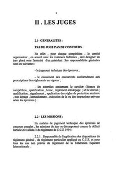 Les experts du concours complet