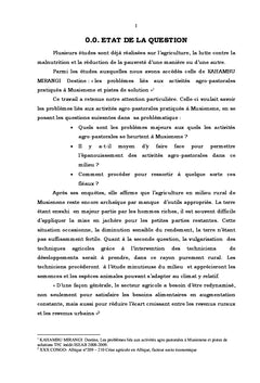Effet de l'evolution du secteur agricole