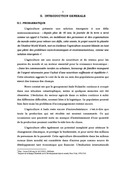 Effet de l'evolution du secteur agricole