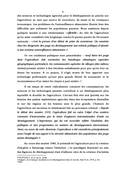 Effet de l'evolution du secteur agricole