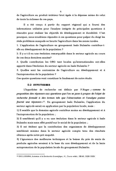 Effet de l'evolution du secteur agricole