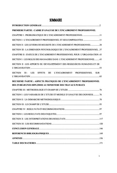 L'encadrement professionnel des nouvelles recrues