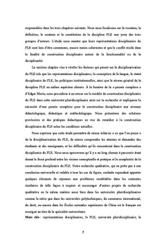 Représentations disciplinaires du FLE dans une université pluridisciplinaire