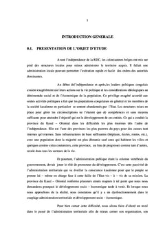 Administration territoriale et developpement socio-economique