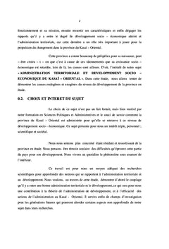 Administration territoriale et developpement socio-economique
