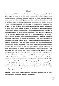 Correction des ravins au niveau du bassin versant de l'Ourika