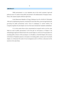 Les pratiques frauduleuses dans les marchés publics en RD Congo