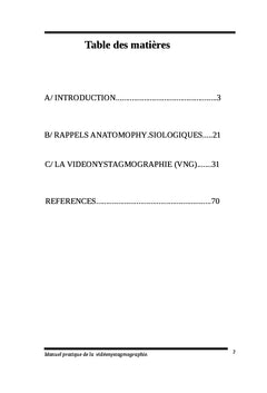Manuel pratique de la vidéonystagmographie