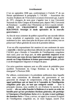 R.D.Congo "objectif 2040"