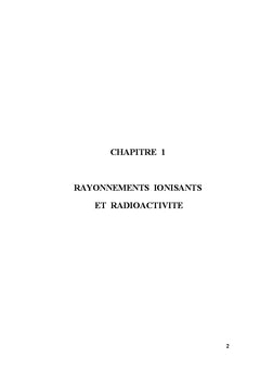 Radioactivité naturelle dans les eaux de boisson