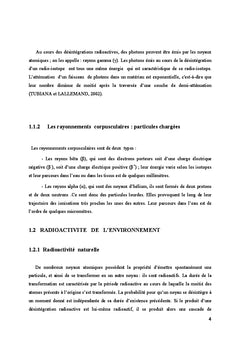 Radioactivité naturelle dans les eaux de boisson