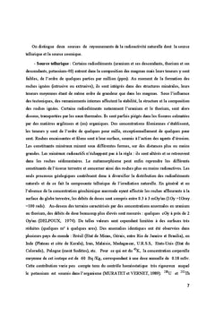 Radioactivité naturelle dans les eaux de boisson