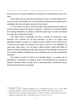 L'économie de l'attention appliquée au domaine de l'e-recrutement