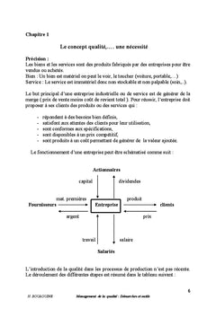 Management de la qualité: Démarches et outils