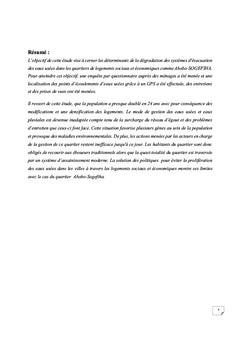 Gestion des eaux usees et qualite du cadre de vie A Abobo-SOGeFIHA