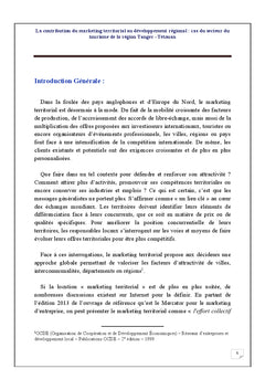 Le marketing territorial levier du developpement regional