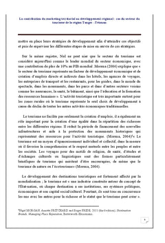 Le marketing territorial levier du developpement regional