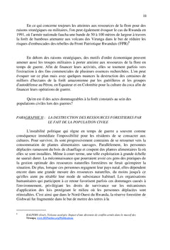 Les opérations de guerre et l'environnement