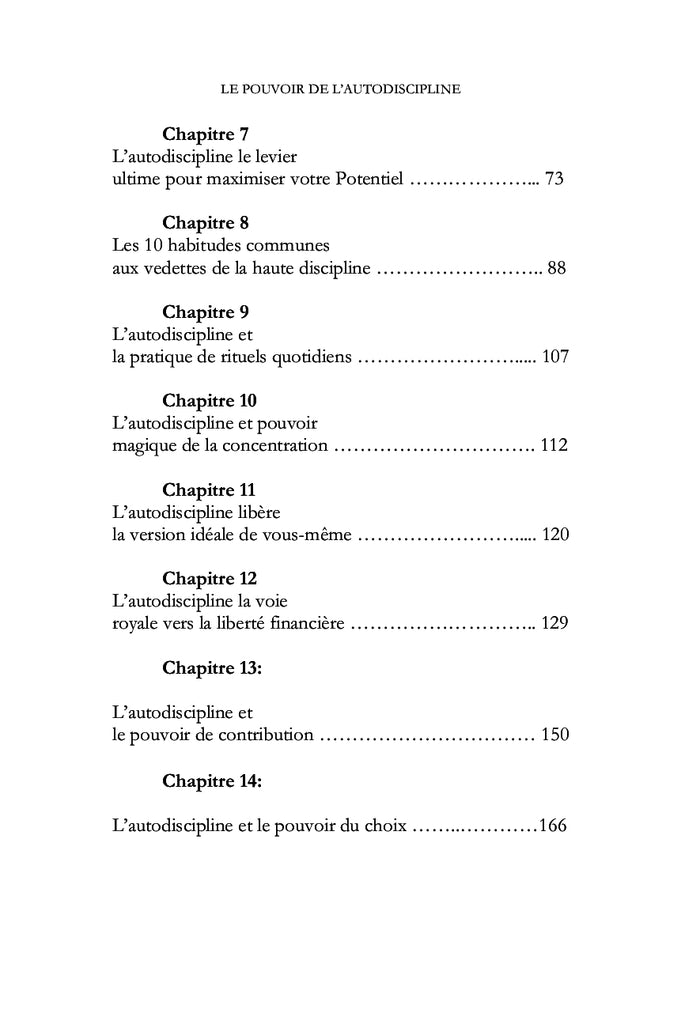 Le pouvoir de l'autodiscipline
