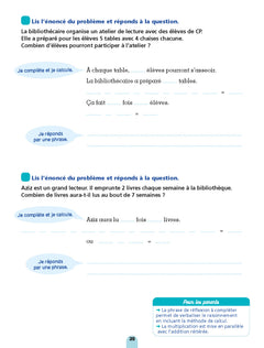 Mon cahier de problèmes de maths en images CP