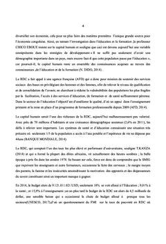 Le Capital Humain et la Pauvrete en RDC
