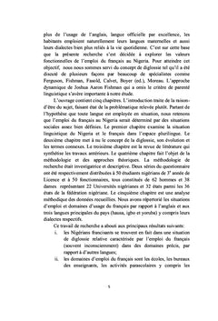 Le français en situation de diglossie au Nigeria