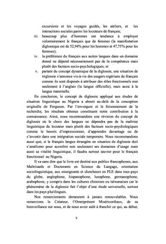 Le français en situation de diglossie au Nigeria