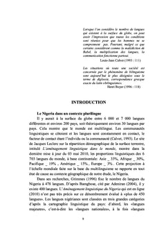 Le français en situation de diglossie au Nigeria