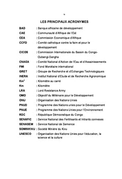 Regard croise sur le developpement durabledans une zone post-conflit