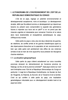 Regard croise sur le developpement durabledans une zone post-conflit