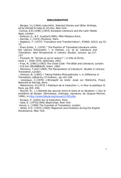 Sur la traduction/ 0n Translation