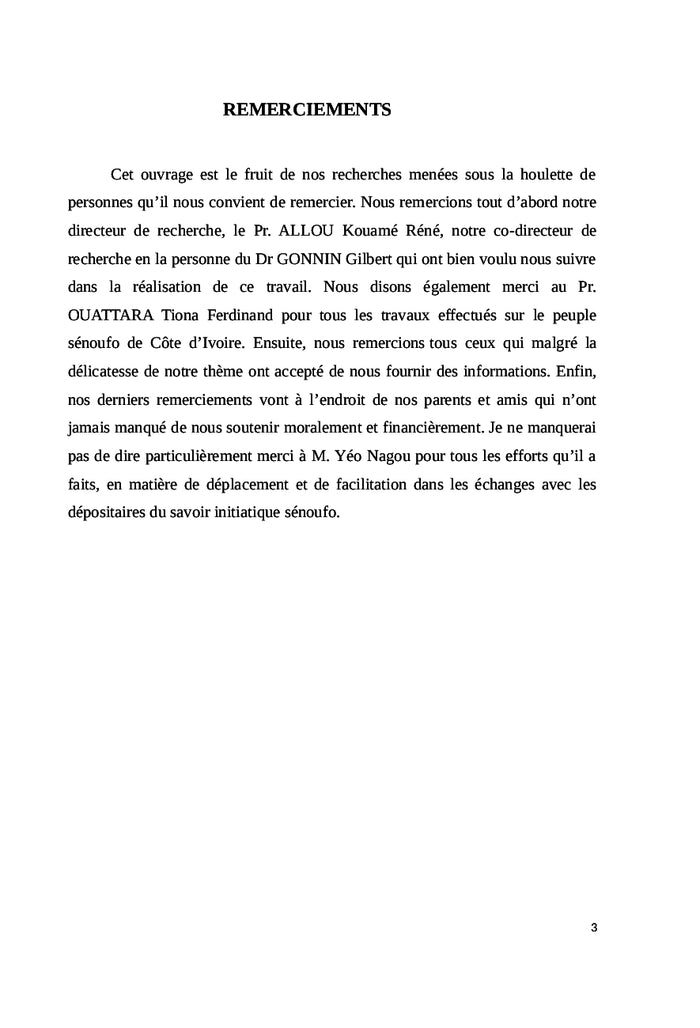 Poro et Bois sacré en pays sénoufo, des origines à nos jours