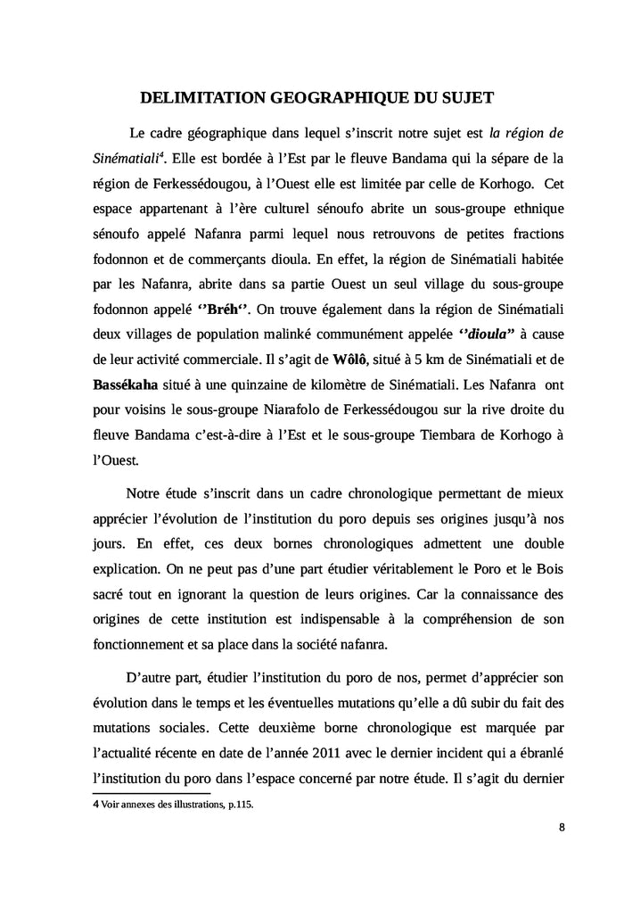 Poro et Bois sacré en pays sénoufo, des origines à nos jours