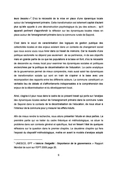 Dynamiques locales autour de l'enseignement primaire au Burkina Faso