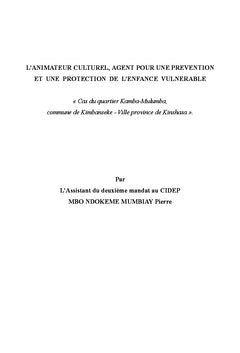 L'animateur culturel