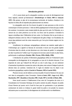Contribution A la cartographie de la flore (Jardin de Hamma)