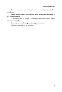 Contribution A la cartographie de la flore (Jardin de Hamma)